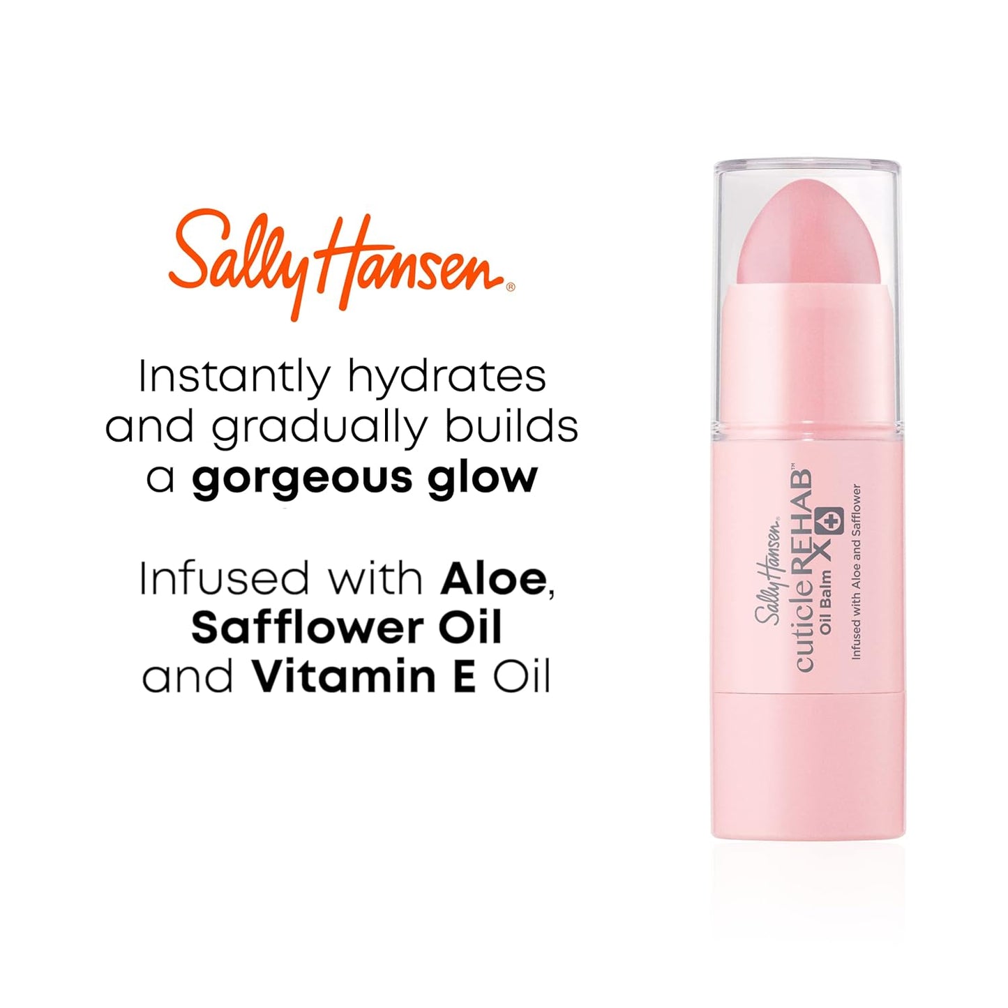 Sally Hansen Nail Treatment Cuticle Rehab Oil Balm | Infused with Natural Essential Oils & Vitamin E | Nourishes & Conditions Dry Nails & Cuticles