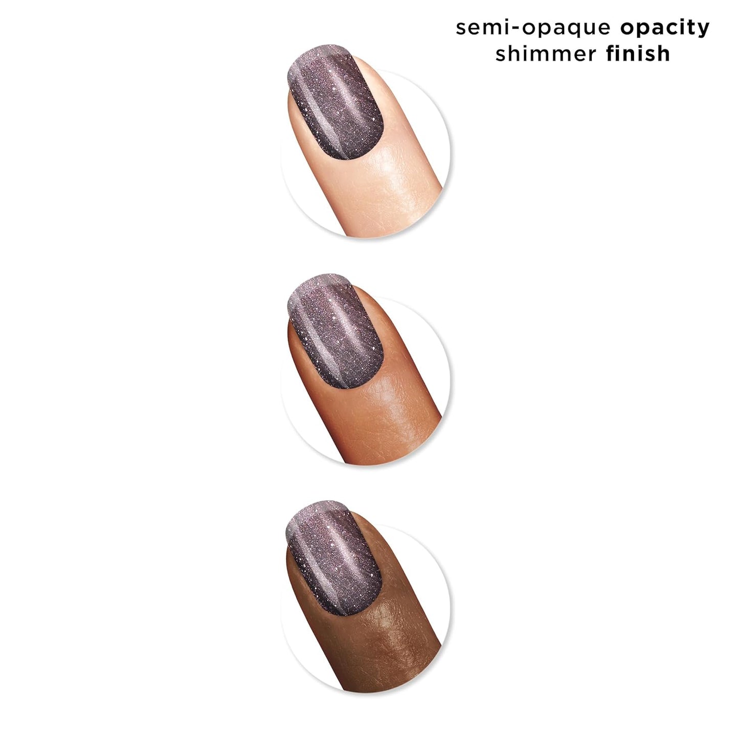 Sally Hansen Insta-Dri Galactic Nail Polish | Quick Dry, Long Lasting, Streak-Free Shine | Semi-Opaque, Shimmery | 116 Lunar Love | Holographic Black Purple Nail Color