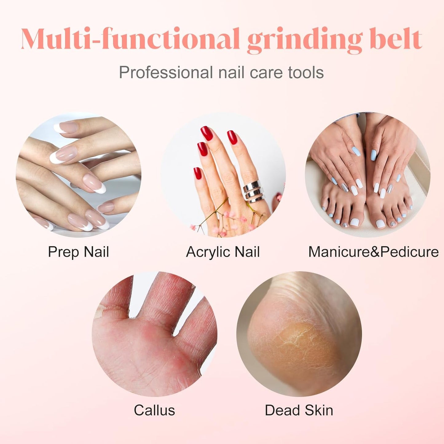 200 Pcs Nail Sanding Bands, 180 Grit Zebra Sanding Bands for Nail Drill with 3/32” Nails Drill Bit for Nails Files, Gel Removing