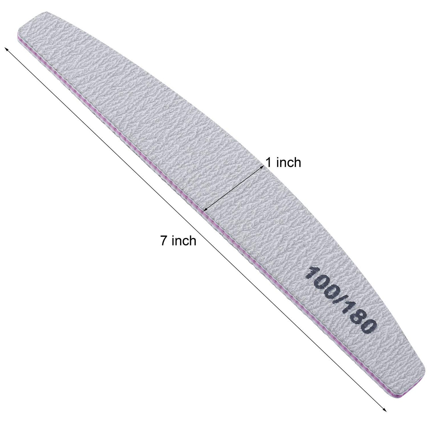 BTYMS 75 Pcs Nail Files and Buffers for Acrylic Nails 100/180 Grit Double Sided Emery Boards Fingernail Files Kit