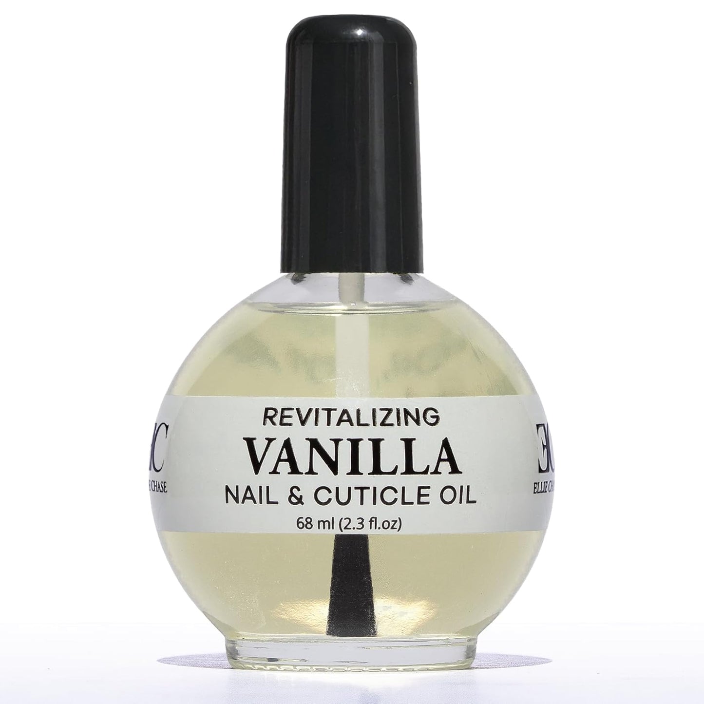 Ellie Chase Moisturizing Cuticle & Nail Care Oil 2.3 Fl Oz - Vanilla Scented – Infused with Jojoba Oil, Aloe, Vitamin E – Nail & Cuticle Hydration, Repair, Moisturizer, Strengthener, Growth