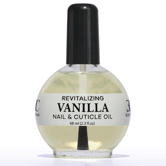 Ellie Chase Moisturizing Cuticle & Nail Care Oil 2.3 Fl Oz - Vanilla Scented – Infused with Jojoba Oil, Aloe, Vitamin E – Nail & Cuticle Hydration, Repair, Moisturizer, Strengthener, Growth