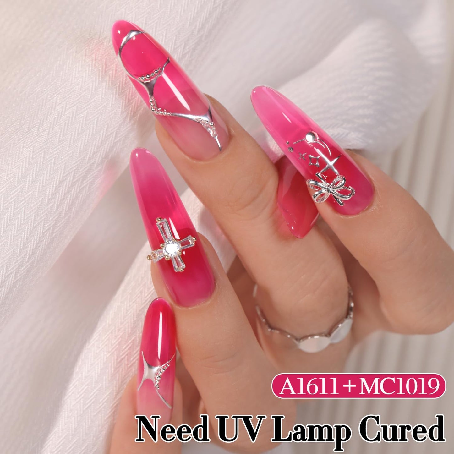 Double Rhythm 0.5 Oz Jelly Gel Polish Same Color Same Bottle Sheer Neutral Natural Light Milky Pastel 15ML Translucent Polish Art DIY at Home (Fuchsia Red-A1611)
