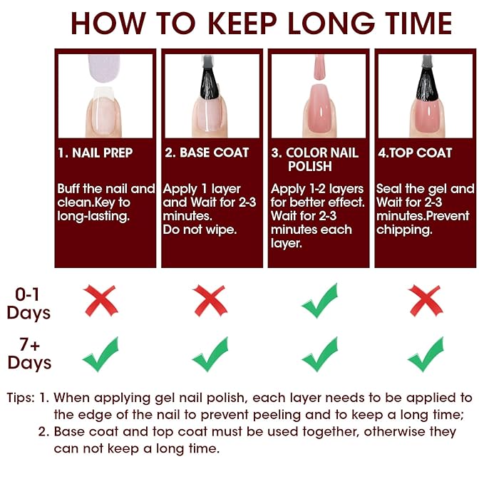 GELLEN Nude Nail Polish, Quick Air Dry Natural Traditional Regular Nail Polish 6 Colors Nude Pink White Set for Acrylic Natural Nails Home Salon, Non Gel, No UV, Chip Resistant, Hema Free, Non-toxic