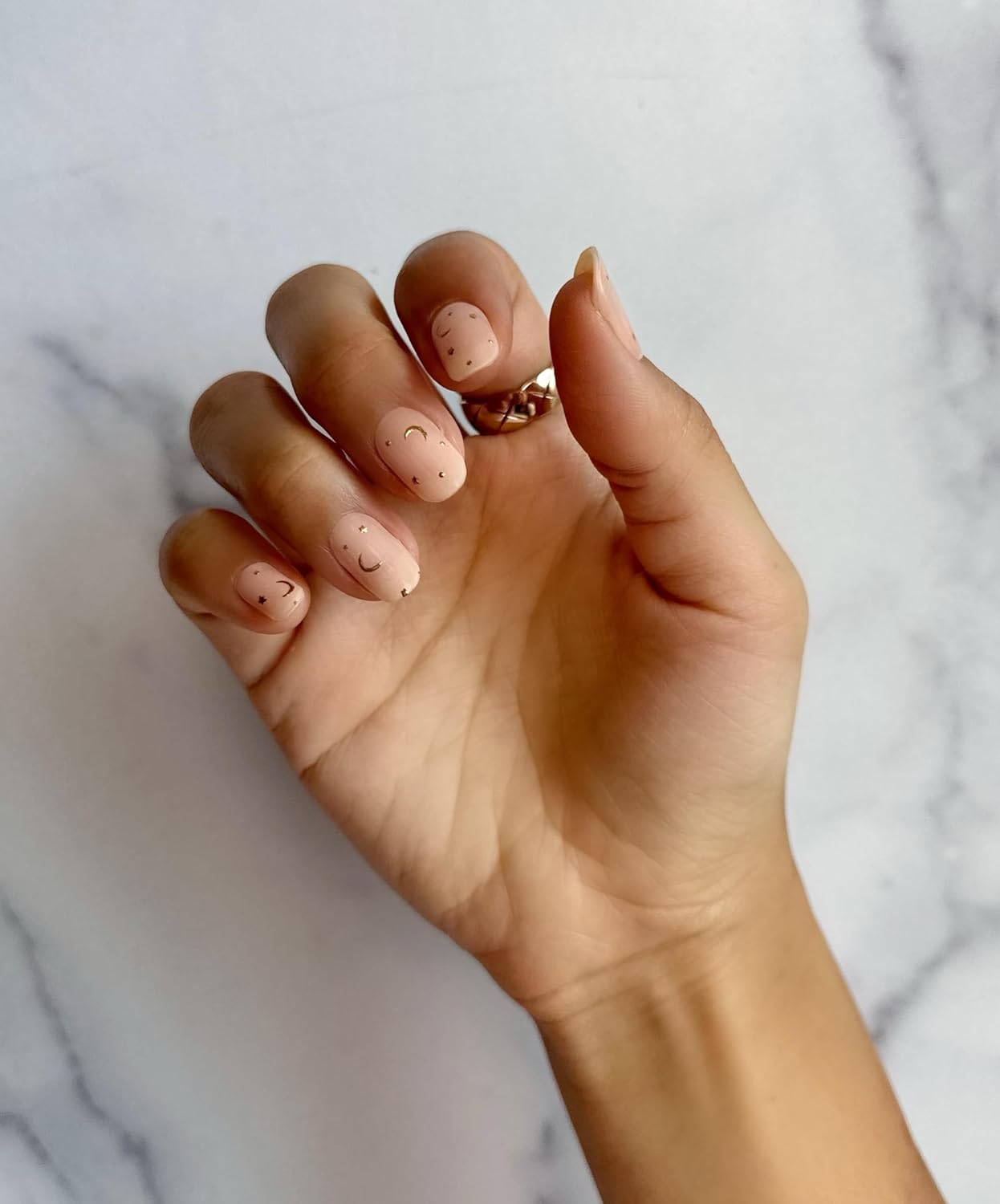 NOVA, Female Founded, Semi Cured Gel Nail Strips (Kismet) - The 10 Minute Manicure. Salon-Quality, Works with Any Nail Lamp, Easy to Apply & Remove - Incl. Nail File & Wooden Stick (Kismet)