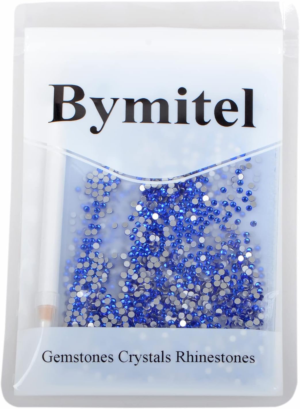 2880PCS Art Nail Rhinestones Non Hotfix Glue Fix Round Crystals Glass Flatback for DIY Jewelry Making with one Picking Pen (ss8 2880pcs, Sapphire)