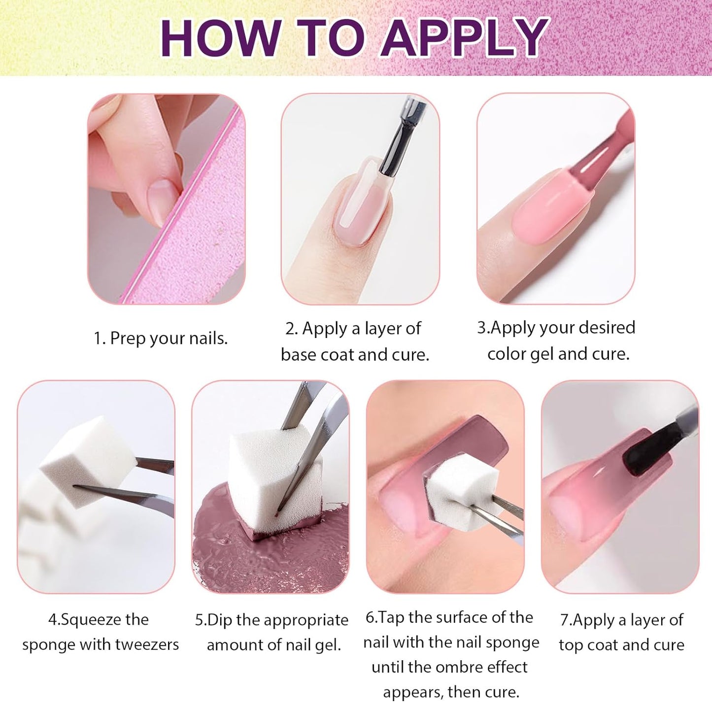 Gradient Painting Gel, 9 Colors Ombre Gel Nail Polish Gold Silver Metallic Effect Pigment Pat Aura Nails French Manicure Soak Off UV Long-lasting Home Salon DIY Nail Art Satin Metal(01)