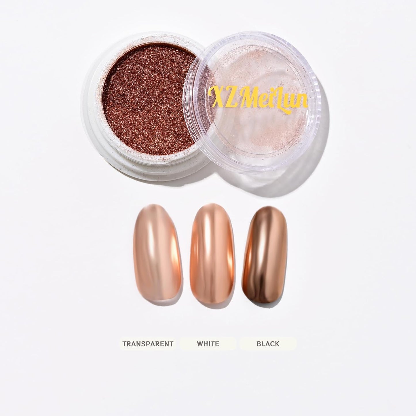Bronze Gold Magic Mirror Chrome Nail Powder, Big-Capacity 1.5g Metallic Dust Holographic Effect Powder Pigment Glitter Manicure Kit, Nail Art, Can Mixed with Builder Gel Nail Polish for Use