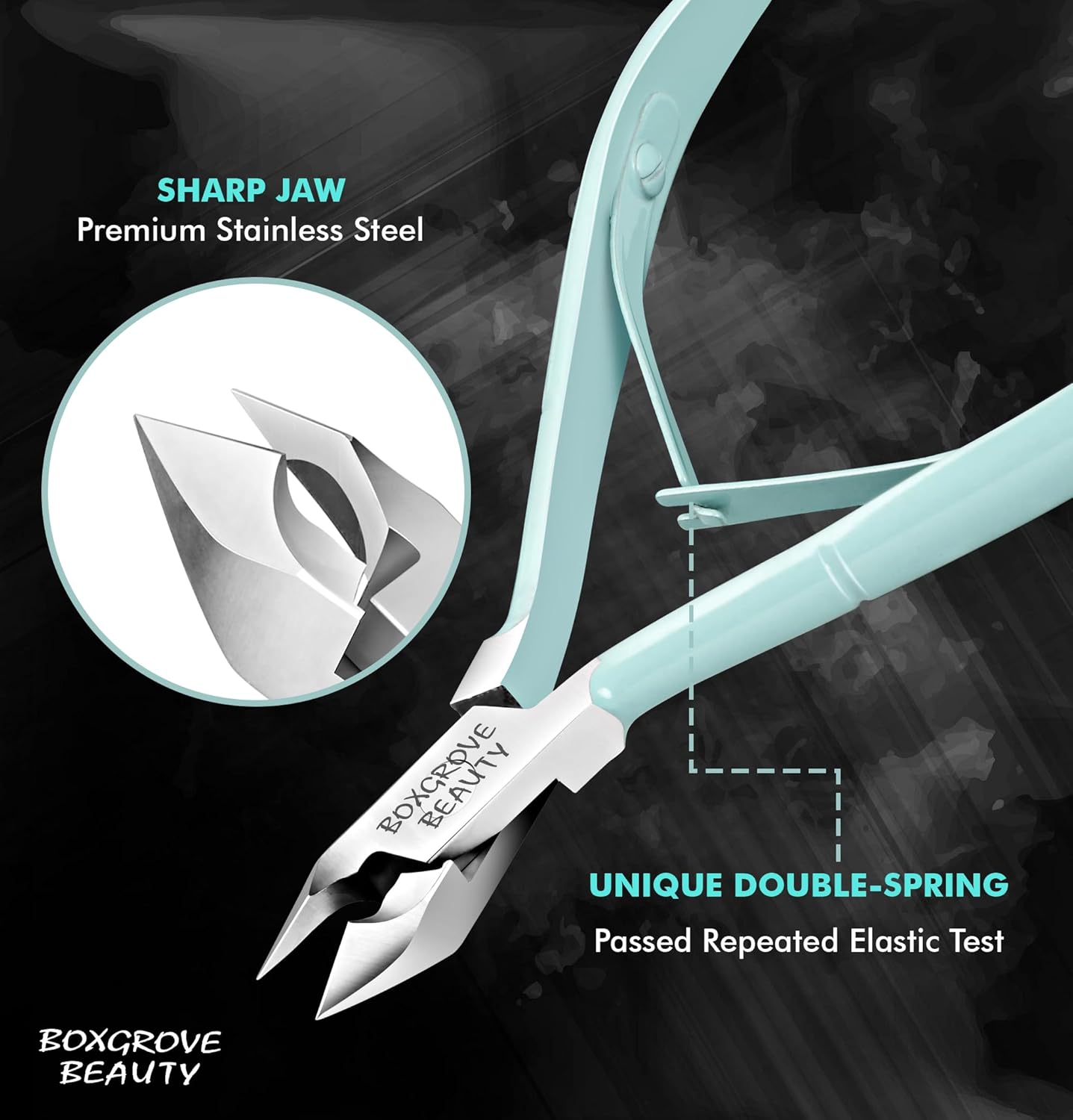 Professional Cuticle Cutter & Pusher Trimmer Manicure Tools with Double Spring– Perfect Nail Care Tool for Manicure & Pedicure Beauty at Home/Spa/Saloon