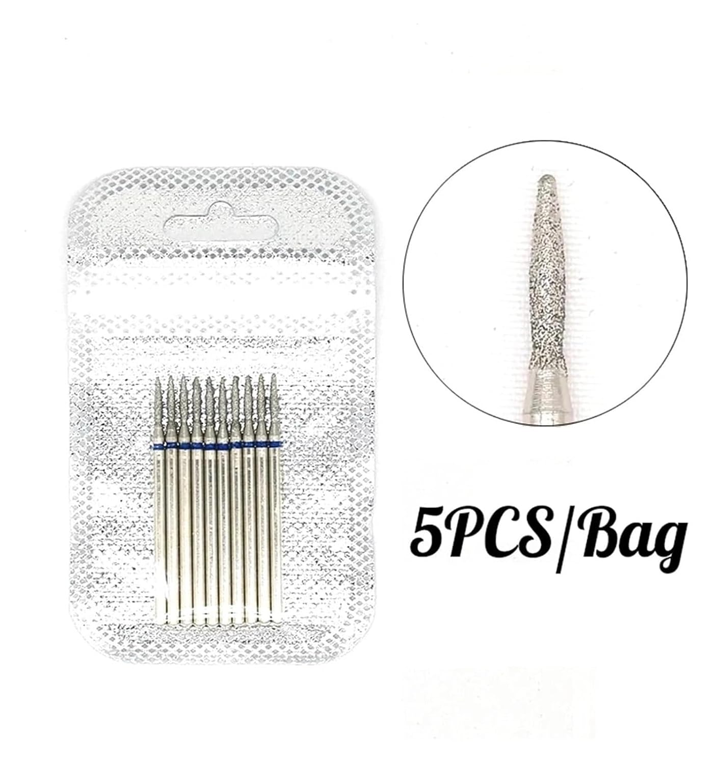 WWJN 5Pc Ceramic Nail Art Drill Bits Rotary Cutter Clean Apparatus for Manicure Nail Milling Machine Accessories Removal Nail Gel Tool