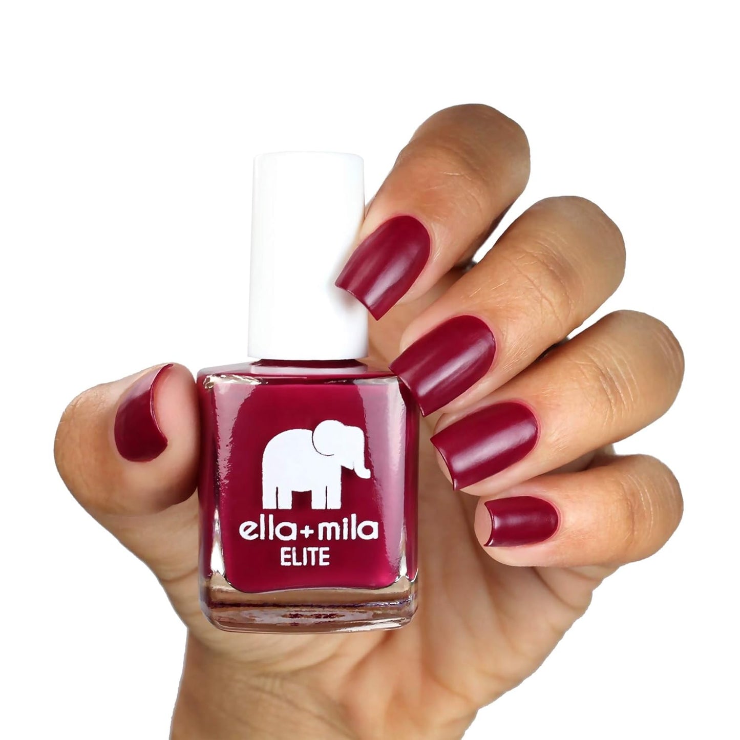 ella+mila Professional, Quick Dry, Long-Lasting & Chip-Resistant Red Nail Polishes (In Line for Wine - 0.45 fl oz)