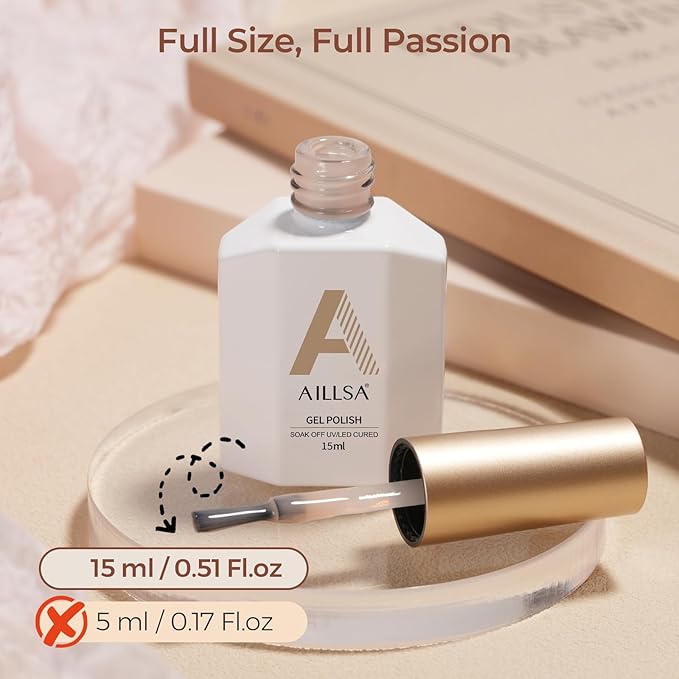 AILLSA Light Nude Gel Nail Polish Desert Sand Jelly Gel Polish Neutral Sheer Translucent Nude Gel Polish Long Lasting Milky Color Soak Off U V Gel for French Manicure Nail Art at Home 0.51 Oz