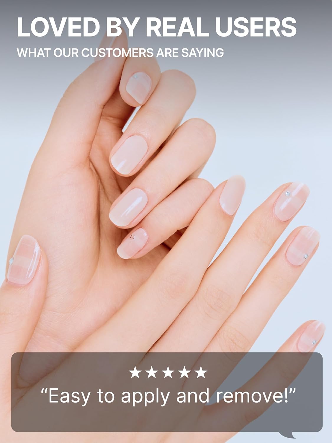 UUUUUU Semi Cured Gel Nail Strips | Salon-Quality | UV Free Gel Nail Wraps for Women | Easy Peel&Stick | Long-Lasting up to 14 Days | 28 Strips Set+File & Wipes | Gift-Ready (UGN054 Chiffon Check)