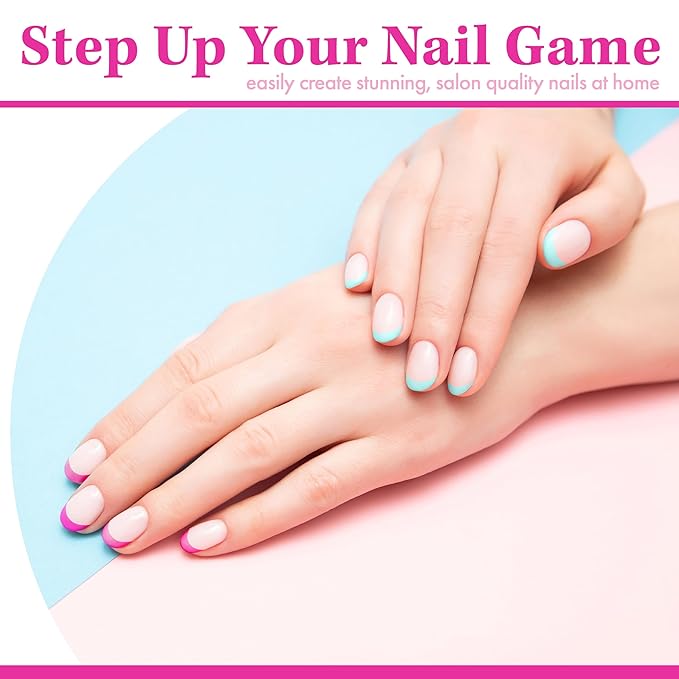 Nicole Miller Gel Nail Polish Collection: 20-Piece Set with 16 Vibrant Colors, 2 Base Coats, and 2 Top Coats - 0.20 fl oz Each