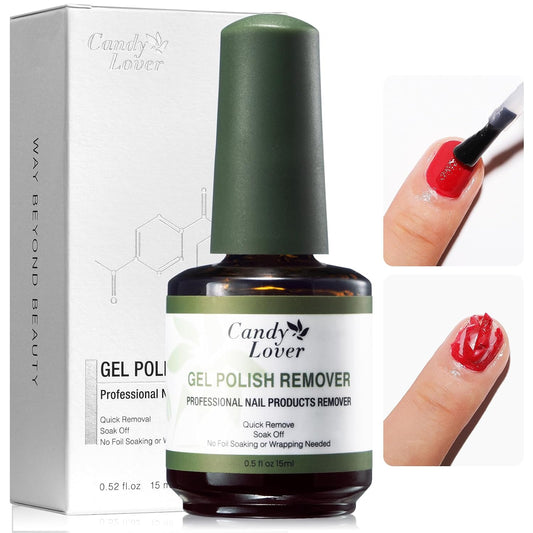 Candy Lover Gel Nail Polish Remover, Professional Gel Polish Remover for Nails, Quick & Easy Gel Remover for nails In 3-5 Minutes, No Need for Foil Soaking Or Wrapping