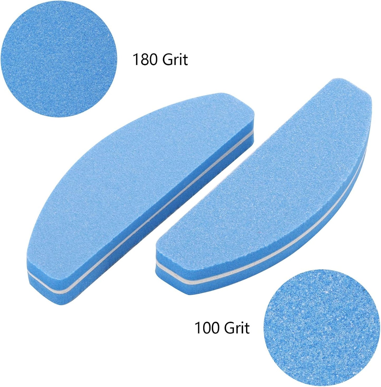80 Count Mini Nail Buffers Kit, 100/180 Grit Buffing Blocks Small Nail Files for Acrylic and Natural Nails (Pack of 2)