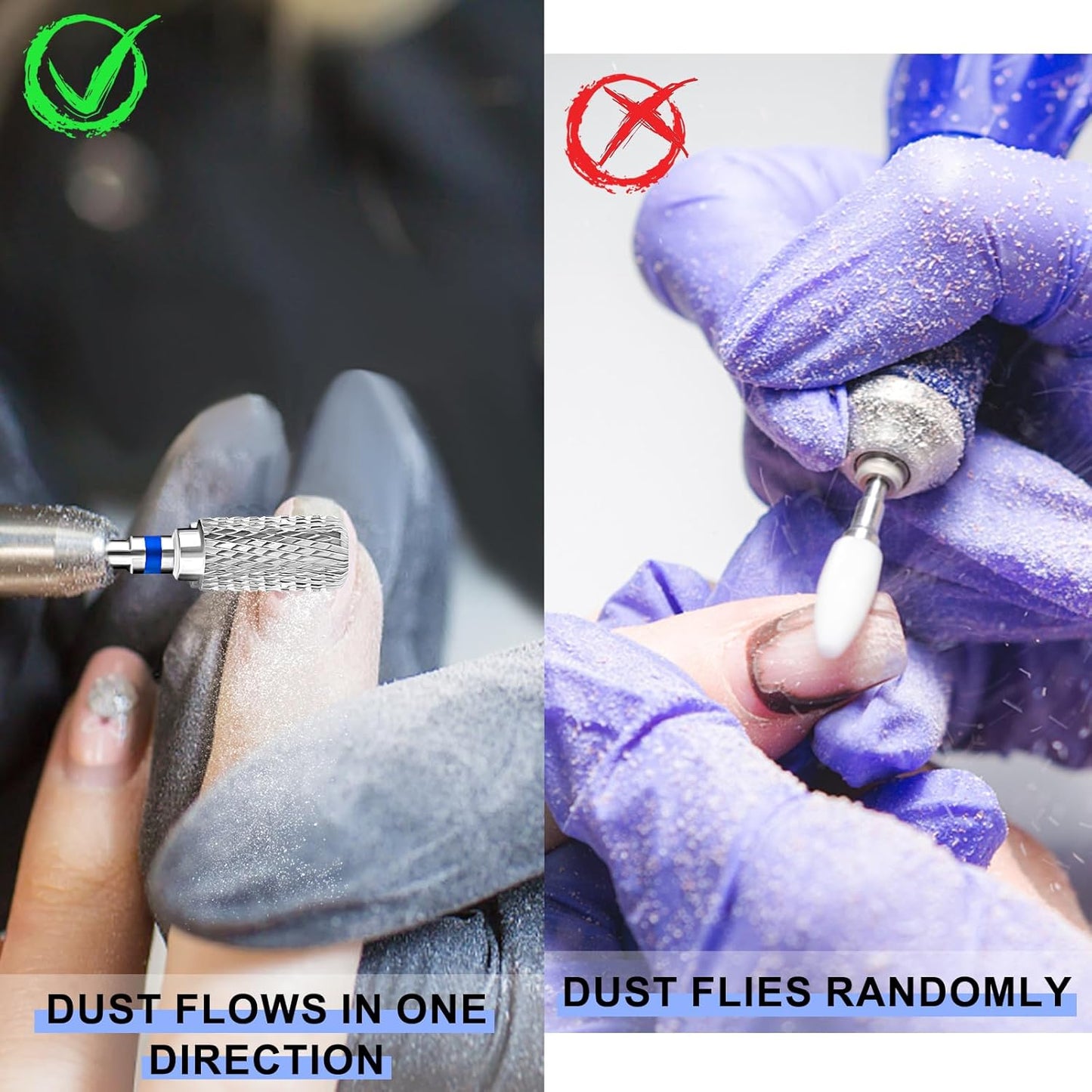 Super Long Nail Drill Bits Cylindrical, 3/32'' Carbide Tungsten Bits, Suitable for Manicure Pedicure Cuticle Gel Polishing, Remove Dip Powder, Professional Advanced Bits, (Silver, Medium Grit)