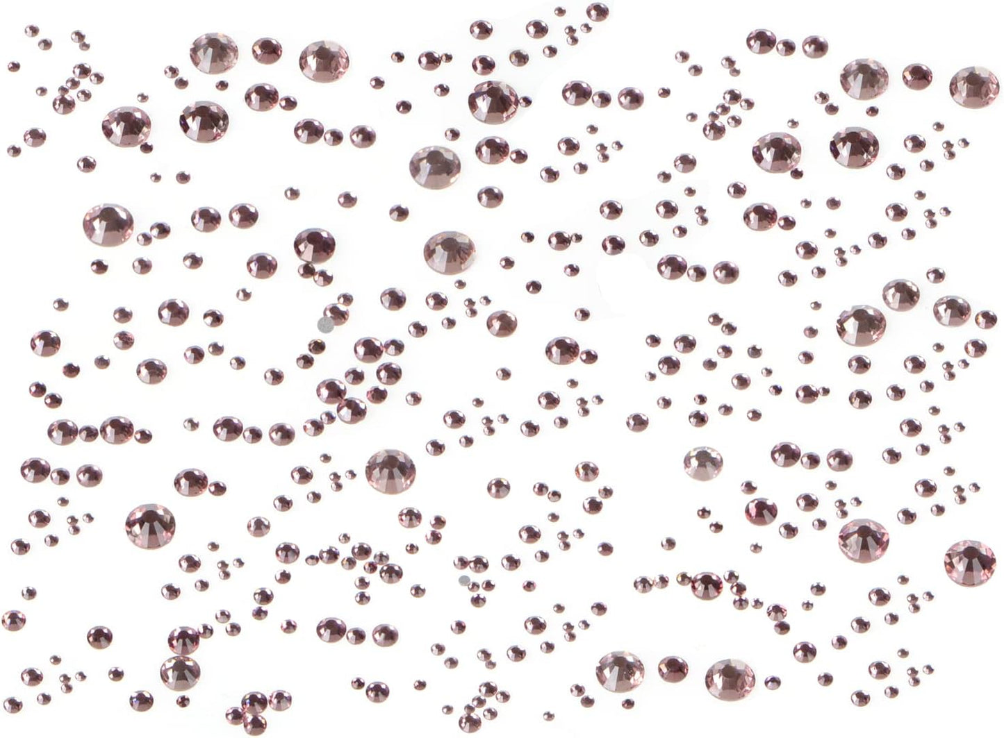 Bymitel 5000 Pieces 6 Mixed Sizes Glue Fix on Glass Rhinestones Round Crystal Gems Flatback for DIY Jewelry Making with one Picking Pen(6-Sizes 5000PCS, Lt. Amethyst)