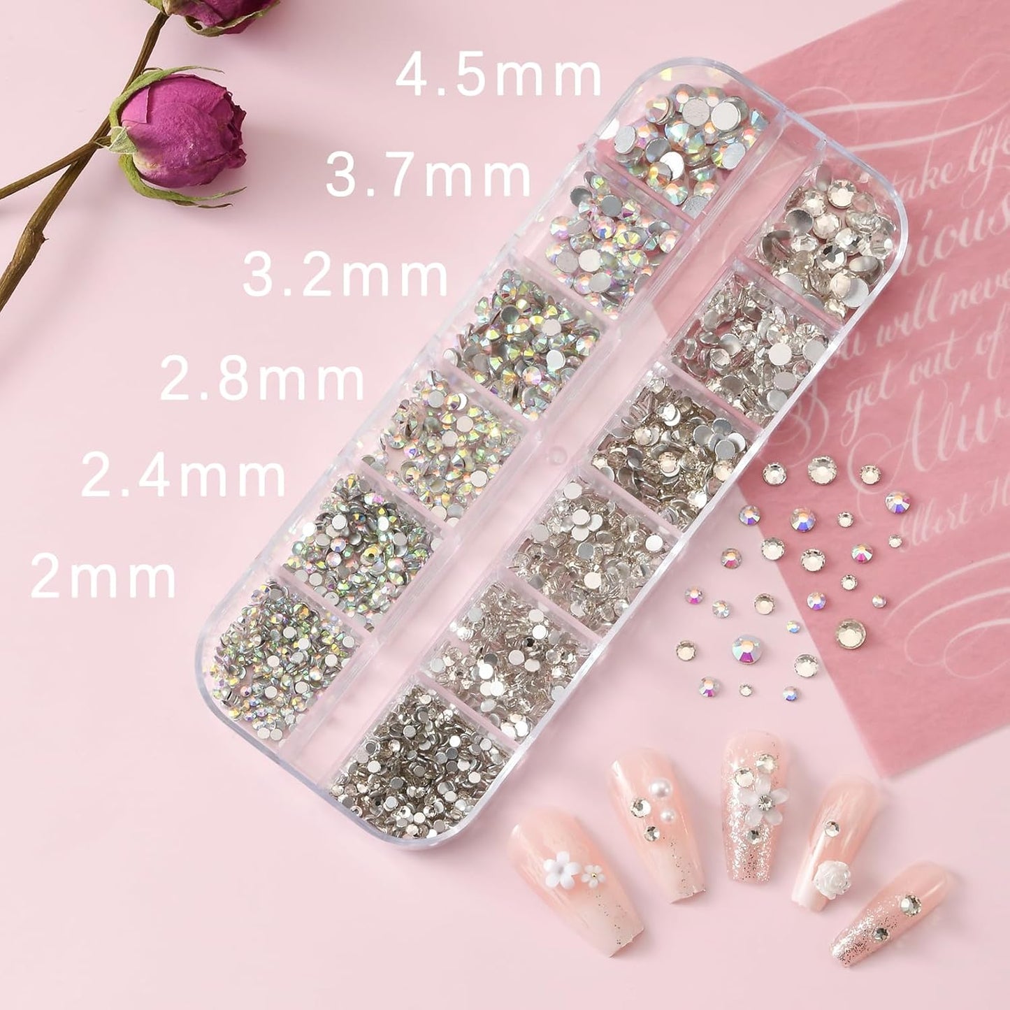 3 Boxes Nail Charms and Gems Nail Art Charms Charms for Nails Design Rhinestones for Nails Caviar Beads Pearls