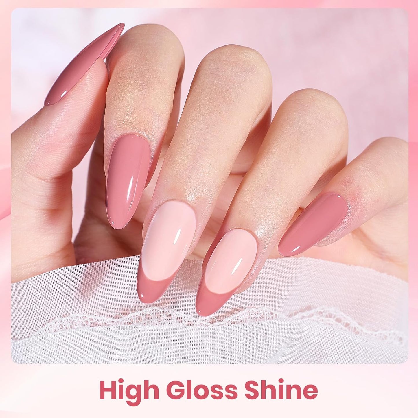 Beetle Nude Gel Nail Polish Set - 6 Colors Light Pink Nude gel polish colors Soak Off Gel Polish Kit Nail Art Manicure Salon Uv Led DIY at Home Vanilla Cloud Collection Gift for Women&Girls