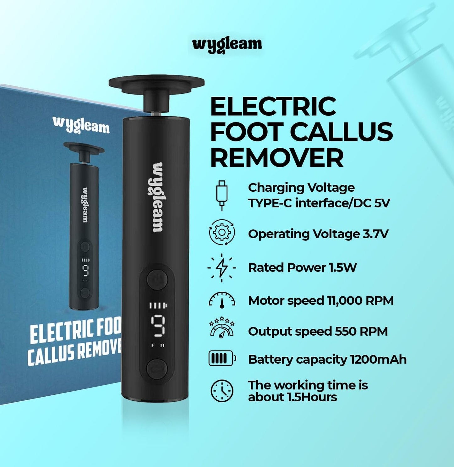 2-in-1 Electric Callus Remover and Nail File Drill Kit for Flawless Feet & Nails - 3 Speeds, Rechargeable, Professional at-Home Pedicure & Manicure Tool