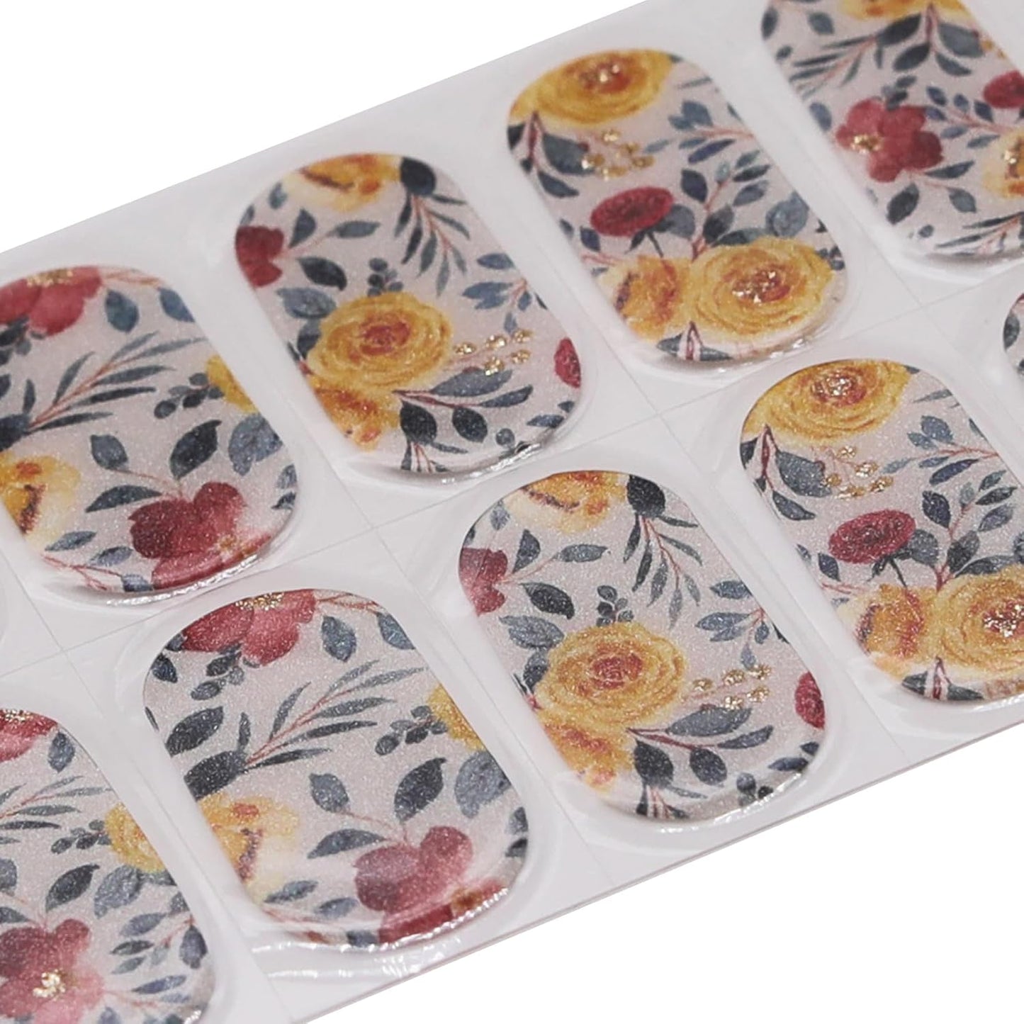 MOMSON Semi Cured Gel Nail Strips - 20 Real Gel Nail Polish Stickers/Full Nail Wraps - Art Manicure Kits for DIY at Home, Salon-Quality, Easy to Apply & Remove (Rose)