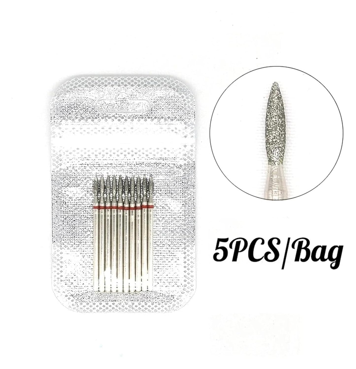 WWJN 5Pc Ceramic Nail Art Drill Bits Rotary Cutter Clean Apparatus for Manicure Nail Milling Machine Accessories Removal Nail Gel Tool