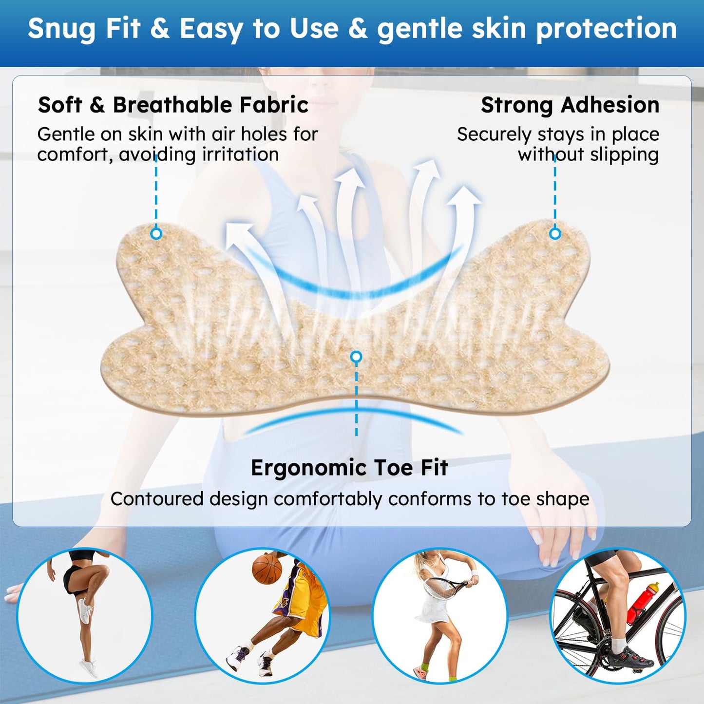Ingrown Toenail Treatment, No Glue Breathable Curved Toenail Corrector，Ingrown Toenail Corrector Strips with File and Lifter, Professional Nail Correction Stickers 60Pcs