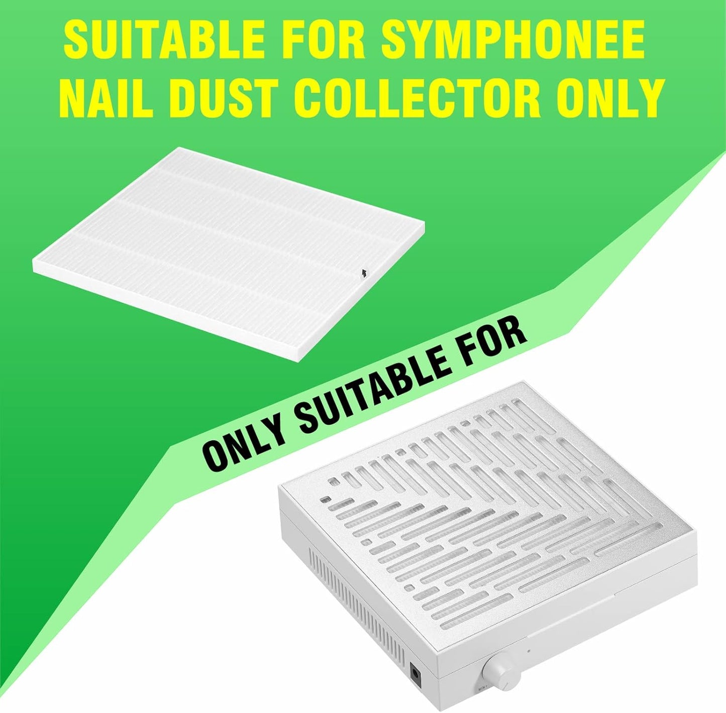 Makartt Nail Dust Collector Filter - for SYMPHONEE Nail Dust Vacuum Machine - Single Replacement Filter for Nail Art Salon Dust Extractor Accessories