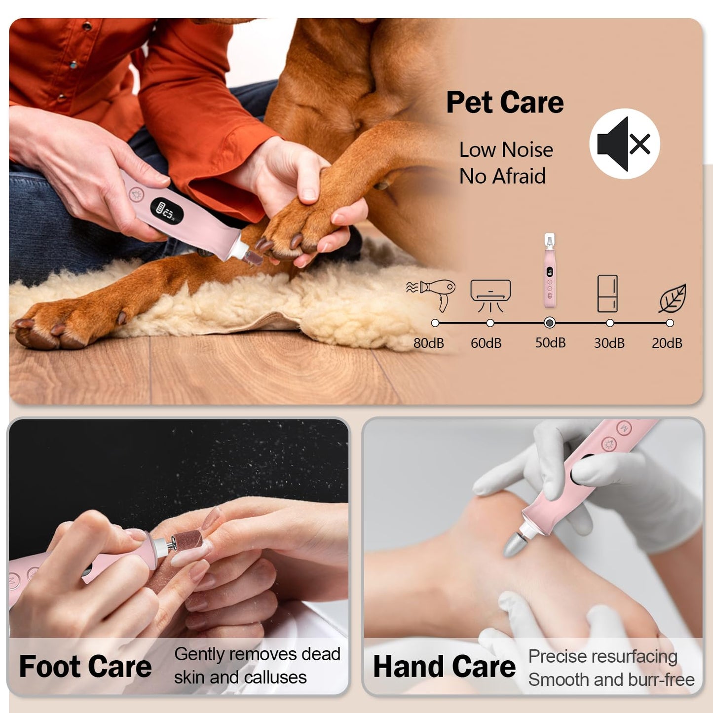 Electric Nail File, 10 Speeds Cordless Nail Drill with LED Light, Portable Manicure Pedicure Kit for Acrylic Gel Nails Thick Toenails Nail Grind, Hand Natural Nails Care - 10 Bits & 120 Sanding Bands