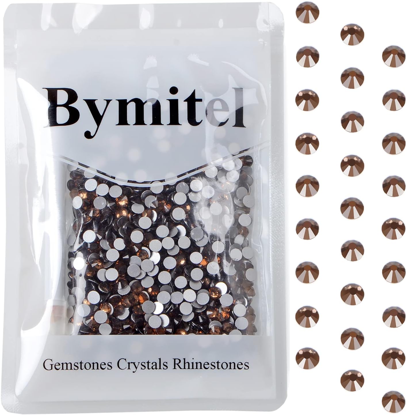 1440PCS Art Nail Rhinestones Non Hotfix Glue Fix Round Crystals Glass Flatback for DIY Jewelry Making with one Picking Pen (ss20 1440pcs, Golden Rose)