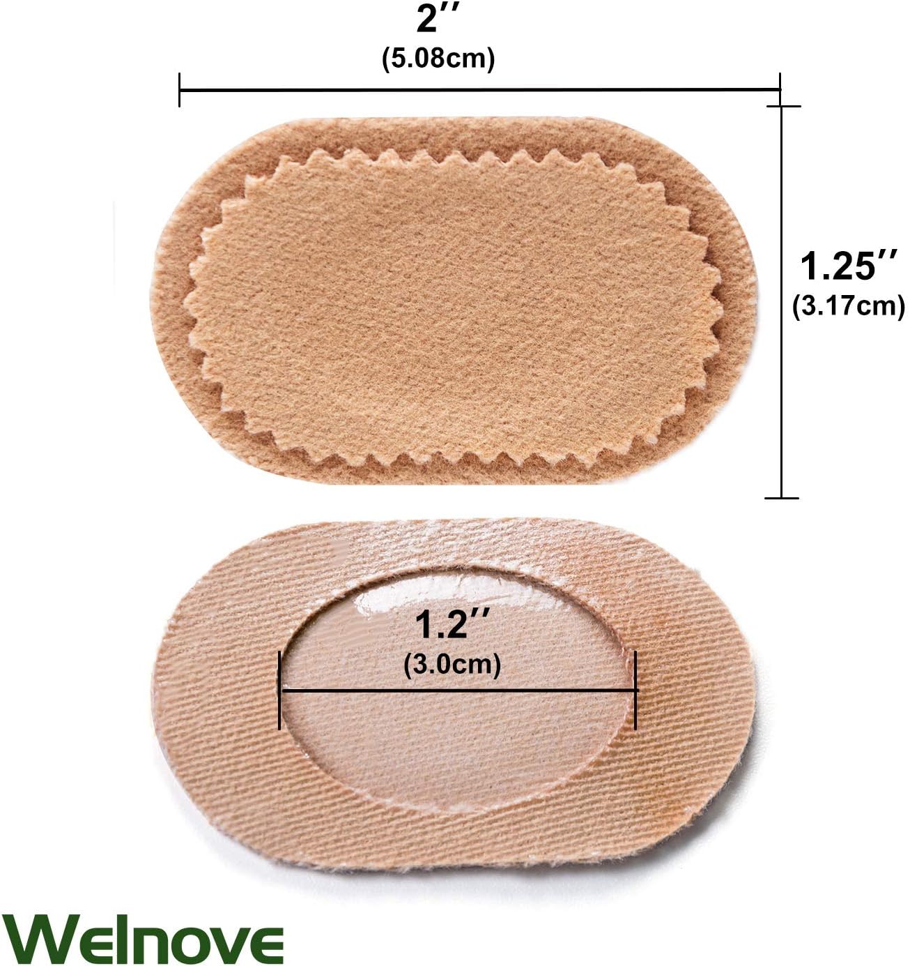 Welnove 36 CT Bunion Cushions Pad - Fabric Toe and Foot Bunion Protector Pads, Bunion Relief Pads for Reduce Rubbing, Callus, Chafing, Friction -Strong Adhesive Stay in Place