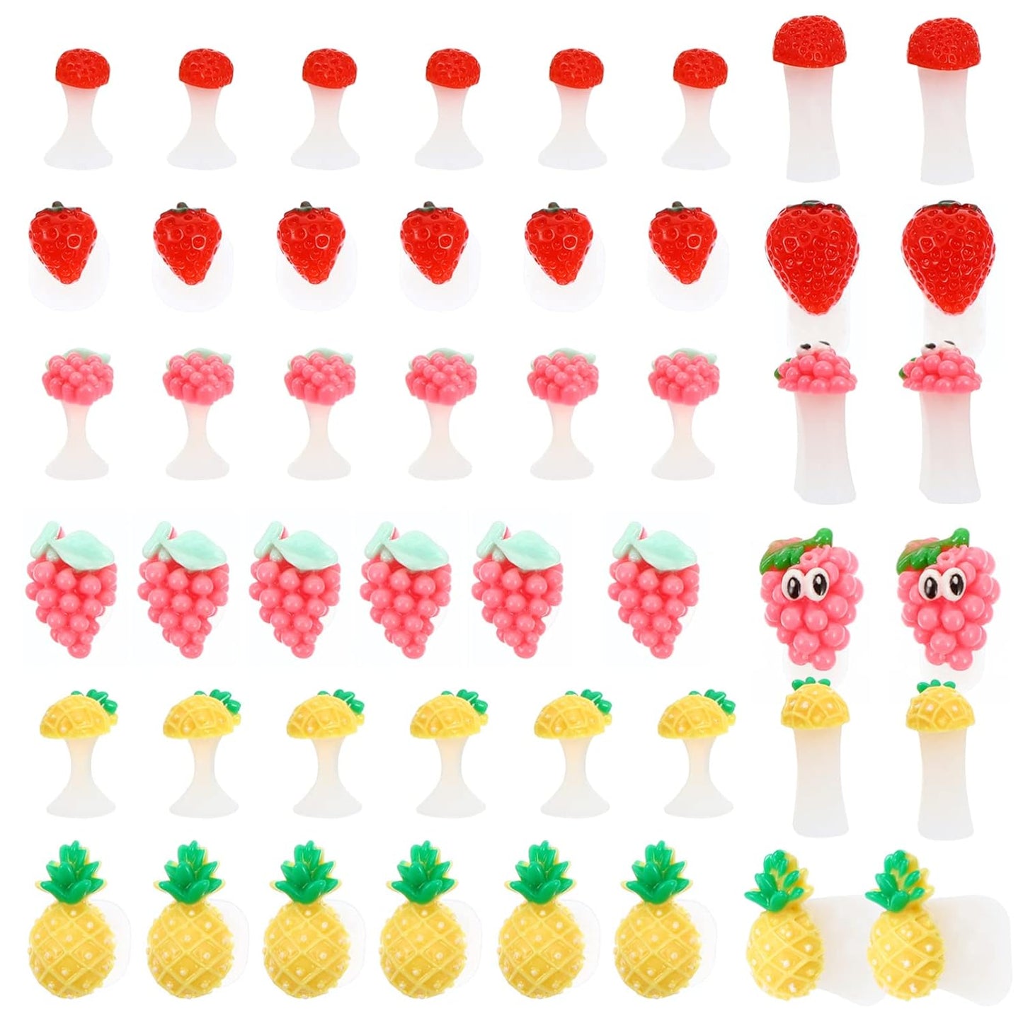 Uonlytech 24pcs Silicone Toe Separators Fruit Toe Separator Toe Nail Separators Toes Dividers Pedicures Nail Art Tools Pedicure Spacers for Nail Salon