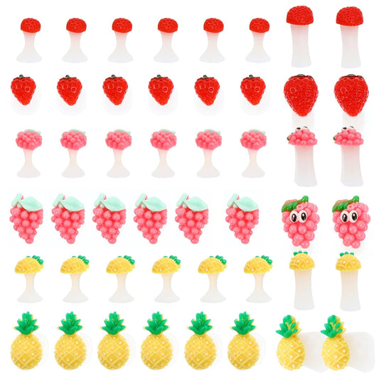 Uonlytech 24pcs Silicone Toe Separators Fruit Toe Separator Toe Nail Separators Toes Dividers Pedicures Nail Art Tools Pedicure Spacers for Nail Salon