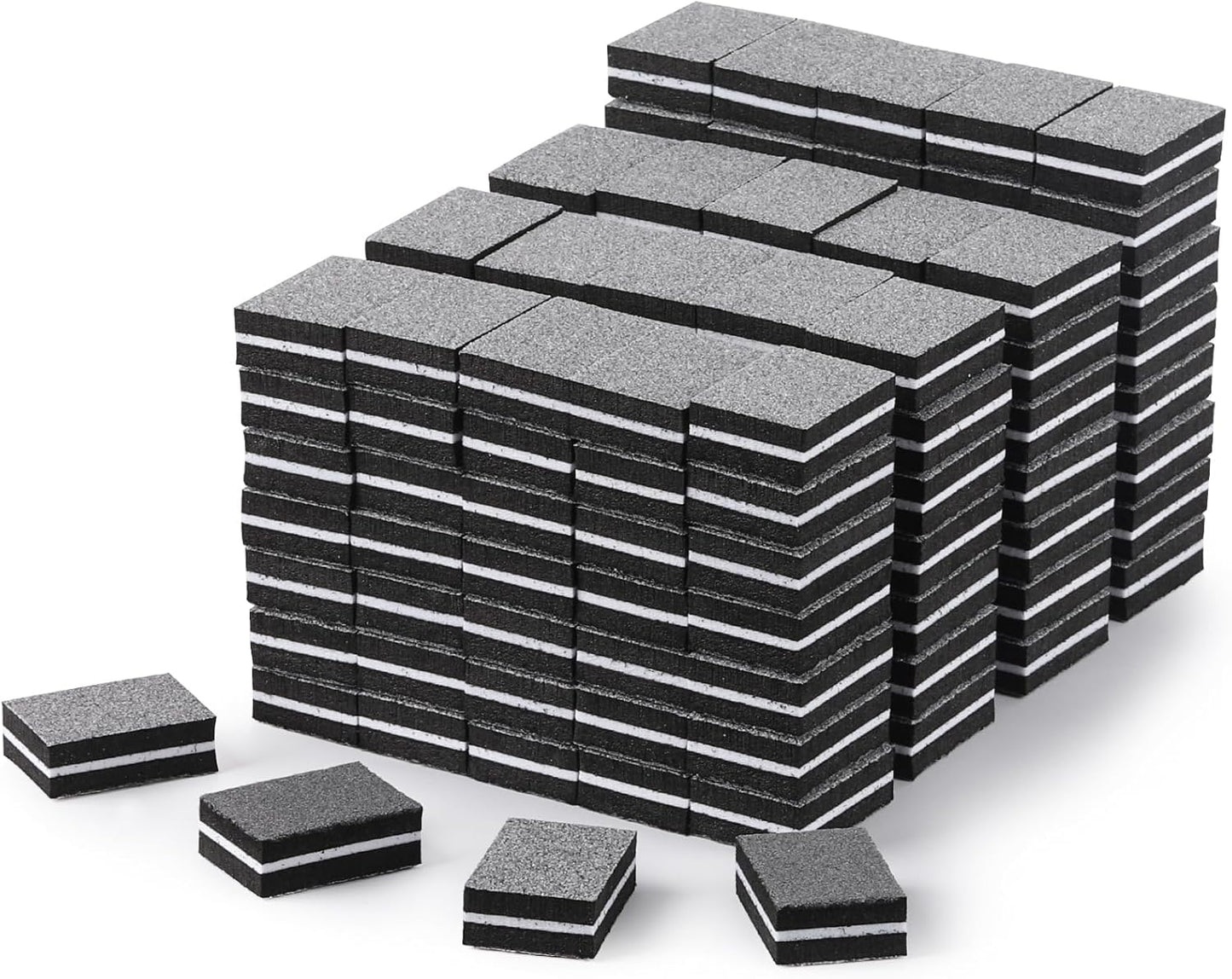150Pcs Mini Nail Buffer Blocks 100/180 Grit Nail Buffers for Acrylic Nails - Dual Sided Buffers for Nails Polishing(Black)