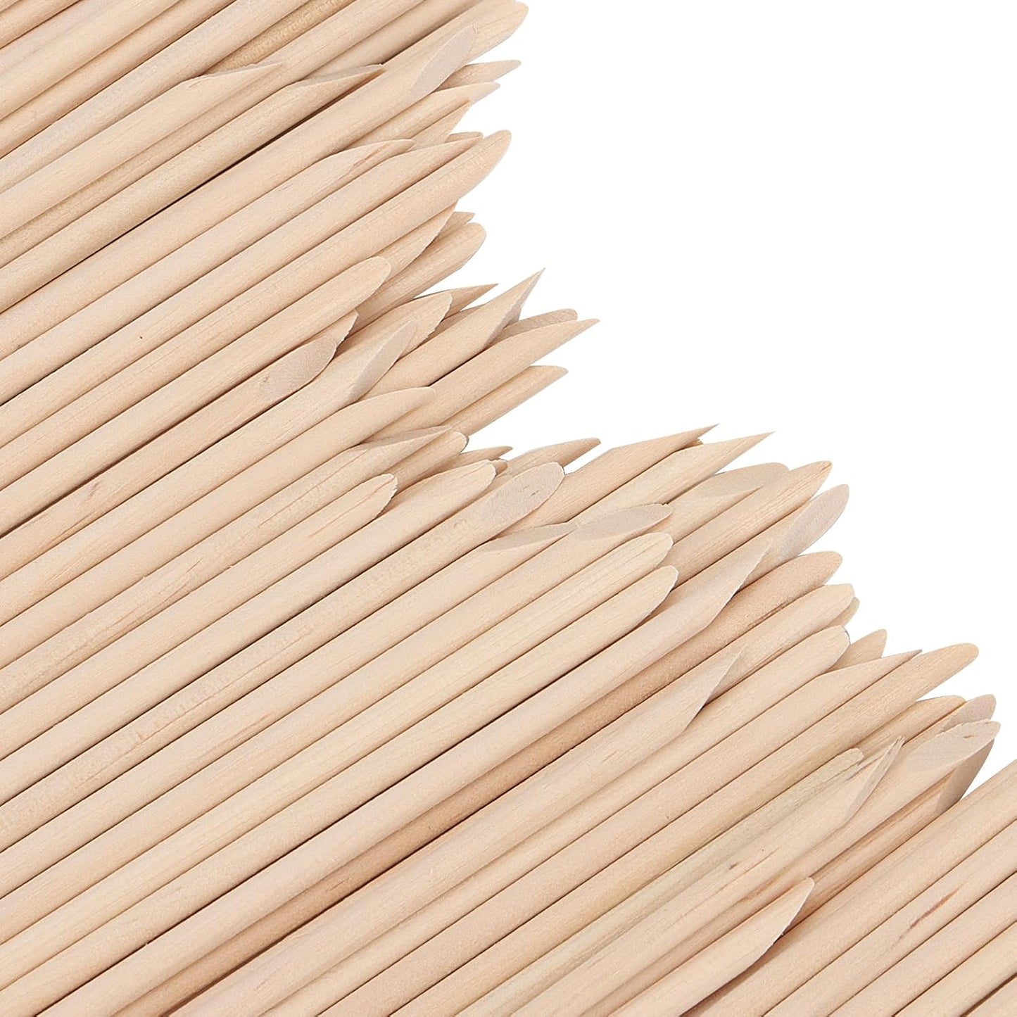 SOUJAP 2000 PCS 4.5 Inch Orange Wood Nail Sticks, Double Heads Wood Cuticle Pusher for Nail Cleaning, Manicure Pedicure