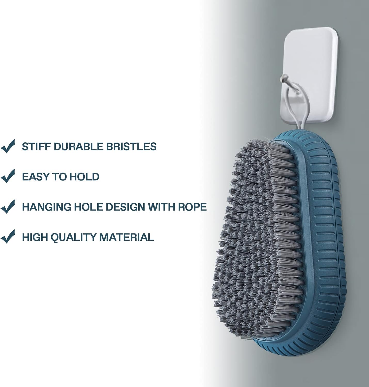 VWMYQ Heavy Duty Nail Brush Fingernail Scrub Brush, Durable Stiff Bristles Nail Scrub Brush, Hand and Nail Cleaning Brush for Men & Mechanics (Hand Wash Brush - Blue)
