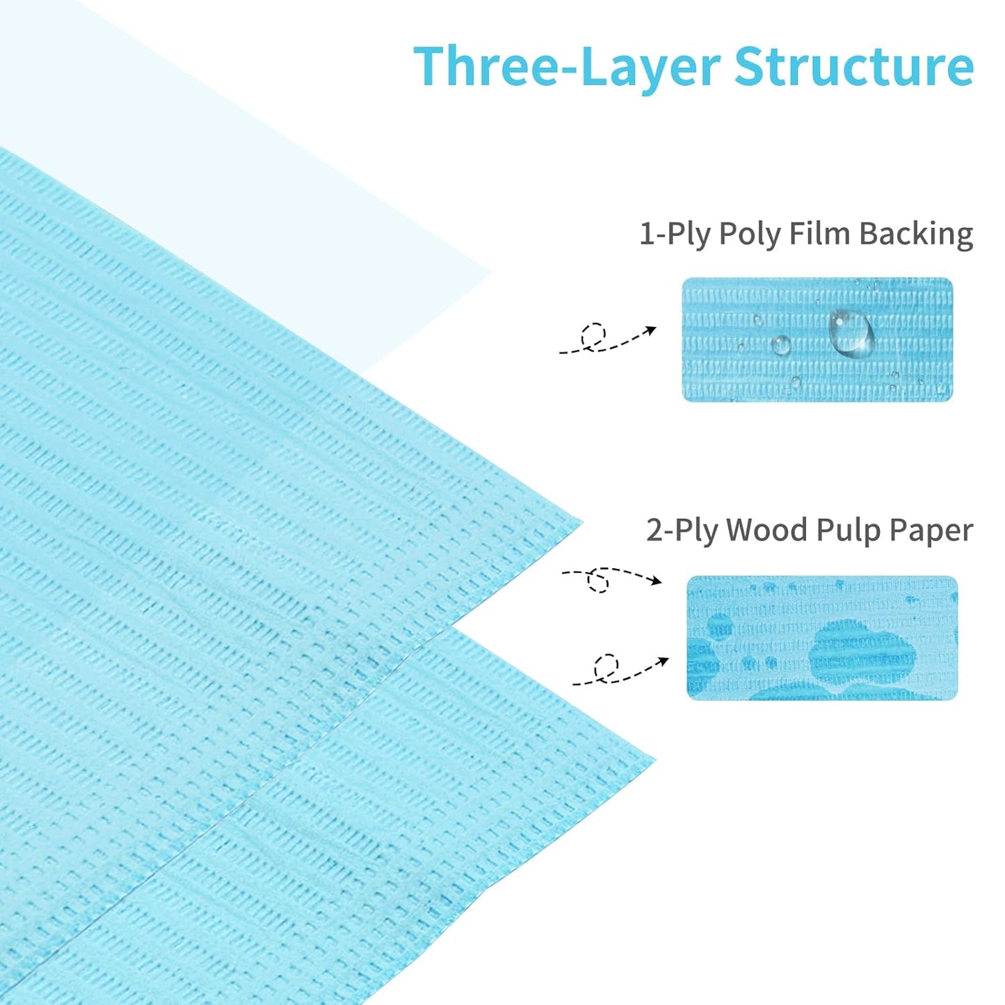 50pcs Disposable Nail Mats Foldable Nail Paper Towels for Table Acrylic Nail Practice Sheet, 3 Ply Waterproof Clean Nail Table Practice Mat for Salon Manicure Tattoo,Nail Art Accessories13"x18"(Blue)