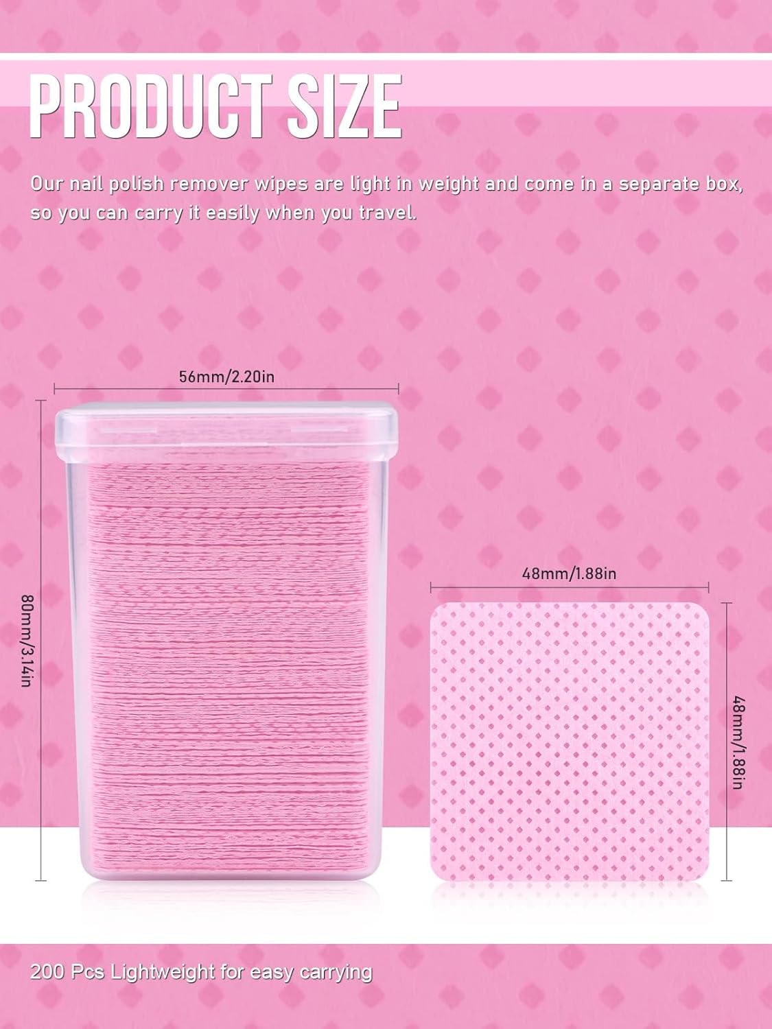 800 PCS Lint Free Nail Wipes, Eyelash Extension Glue Wipes, Lash Glue Cleaning Pads, Adhesive Wipes, Nail Polish Remover Wipes for Lash Extension Supplies (Pink)