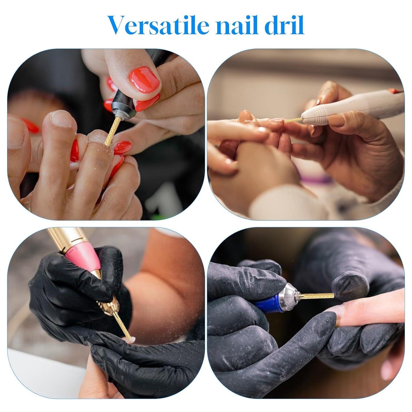 2 Pcs Nail Drill Bits Sturdy Carbide Drills Bit Professional Cuticle Nail Bits for Nails Drills,Drill Bit Nails Tech Suitable for Electric NailFile Manicure Home Salon Supplies