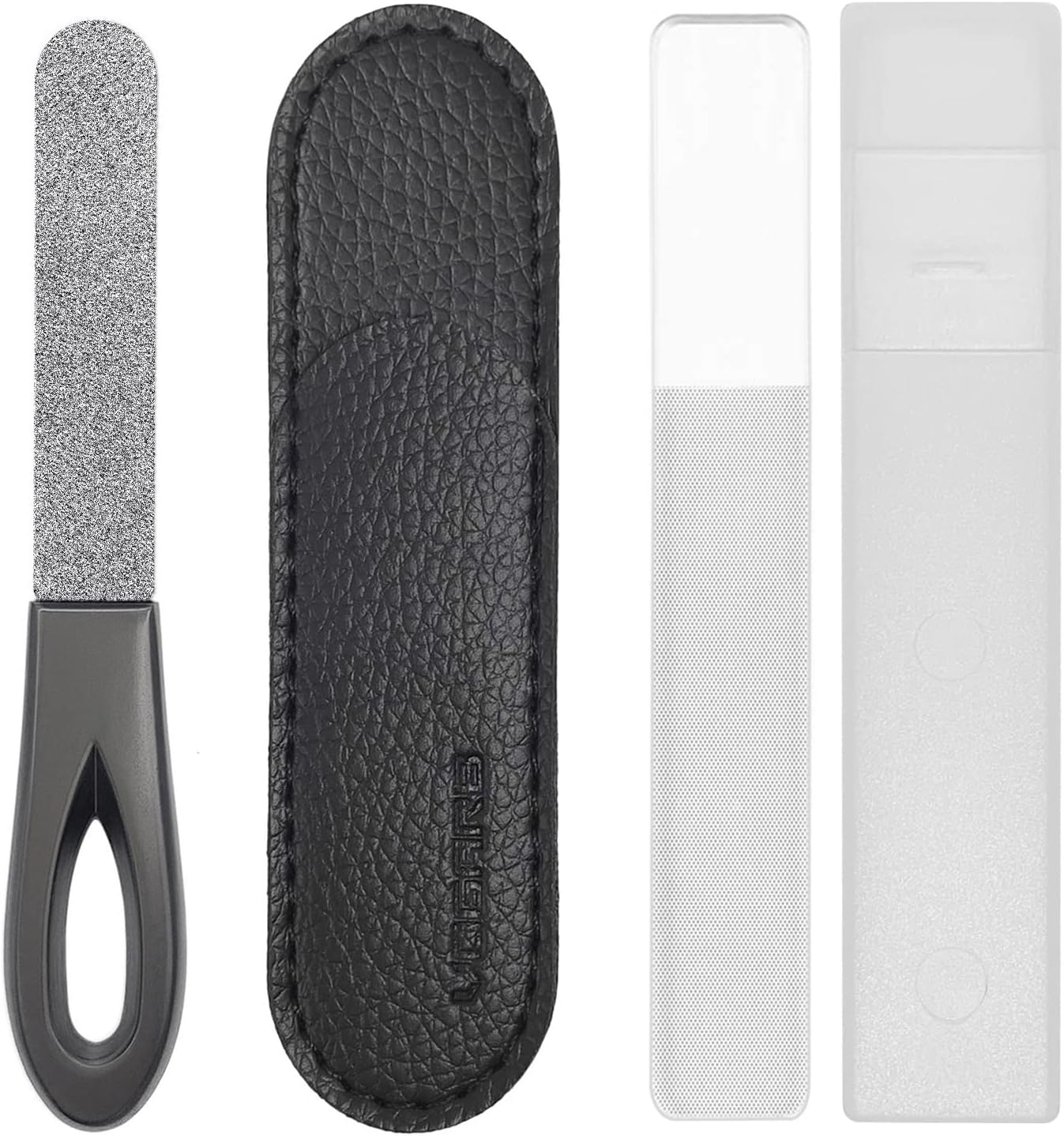 Toenail File for Thick Toenails, 3.6 Inch Finger Nail Files for Natural Nails, Double Sided 180 Diamond Grits Emery Boards, Men Woman Salon Home Travel (1 PACK-BF01)