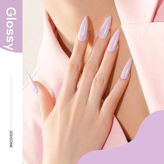 JODSONE Lavender Purple Gel Nail Polish 10ml Light Purple LED Long Lasting Easy to Apply Low Odor Need U V Lamp Curing