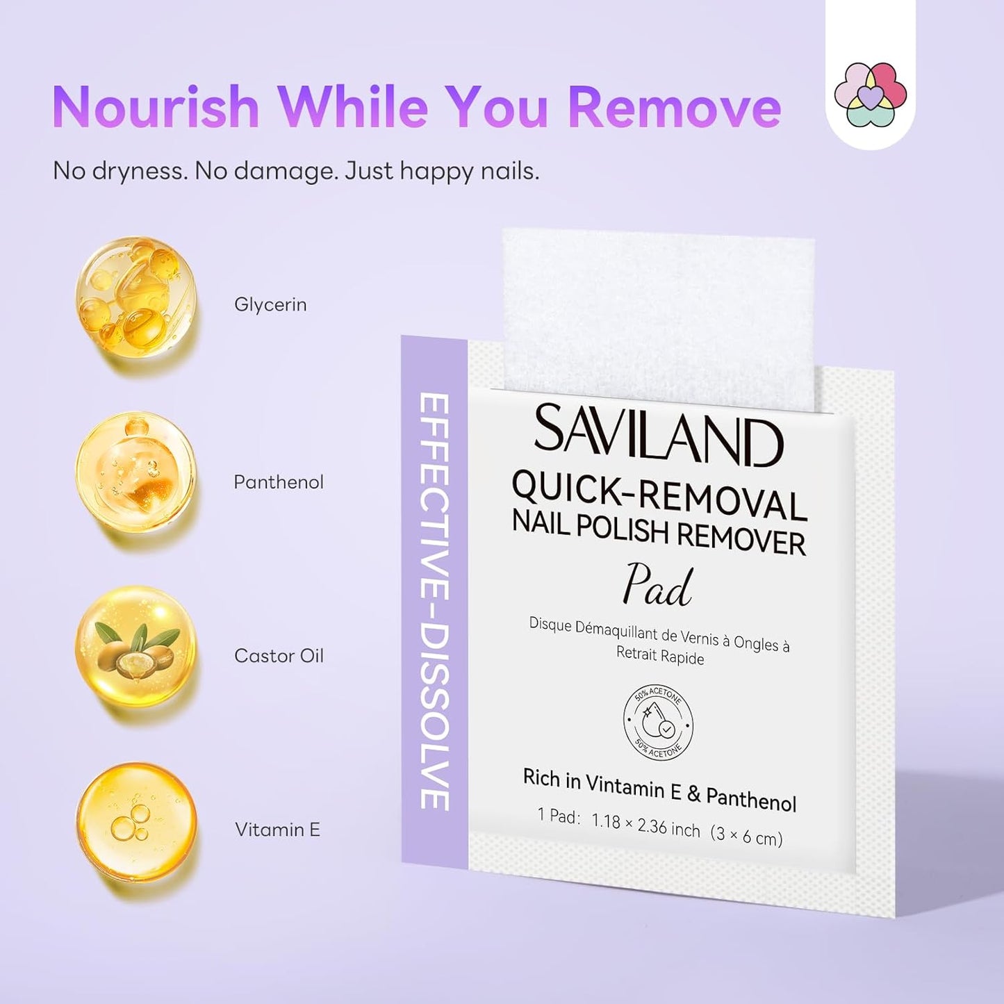 SAVILAND Advanced Gel Nail Polish Remover Pads: 250Pcs Gel Nail Polish Remover For Nails Quick Removal Travel-Friendly Soak Off Larger Wipes More Quantity For Salon Nail Supplies