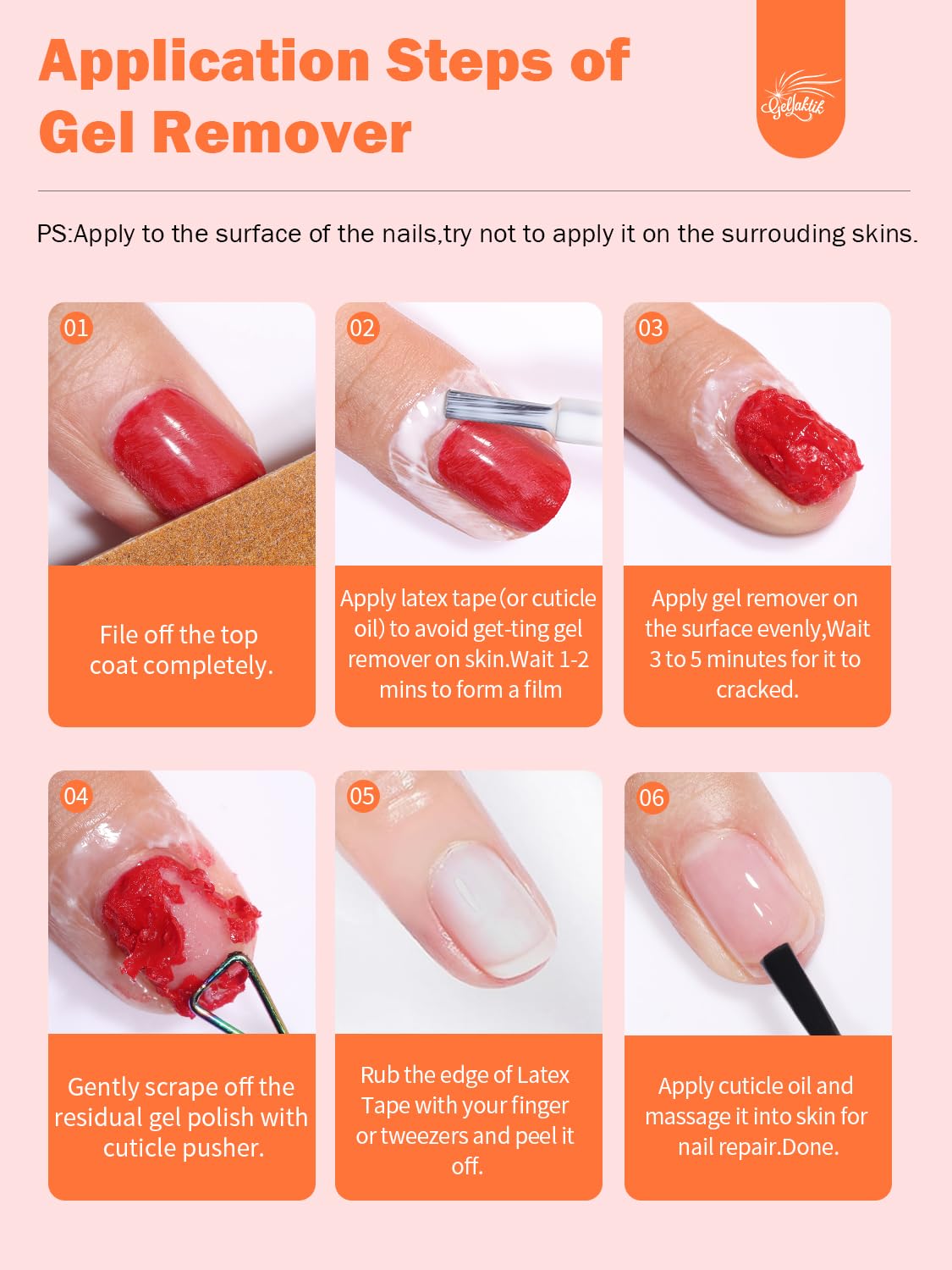 Gel Nail Polish Remover, 2 Pack × 15ml acetone-free Formula Remove Gel Polish for Nails, Quick & Easy Remove in 3-5 Minutes, NO Need Soaking or Foil Wrapping for Nails