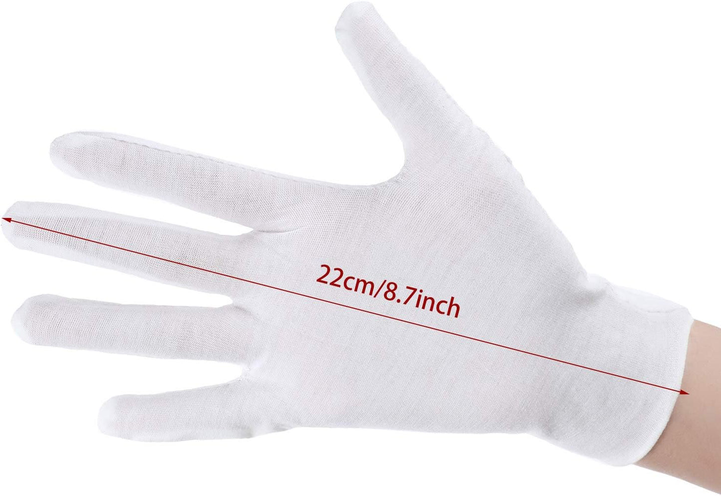 SATINIOR 60 Pcs Cotton Glove Stretchy Work Glove Reusable Mitten for Men Women Hand Dry Art Coin Handling Jewelry