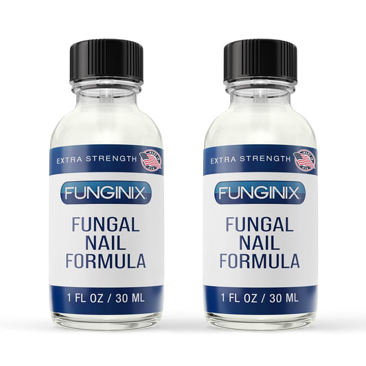 FUNGINIX Toenail Fungus Treatment Extra Strength - Antifungal Nail Treatment With 10% Undecylenic Acid & Tea Tree Oil - Nourished by 15+ Natural Oils & Botanicals- Made in USA(2 Pc,Packaging May Vary)