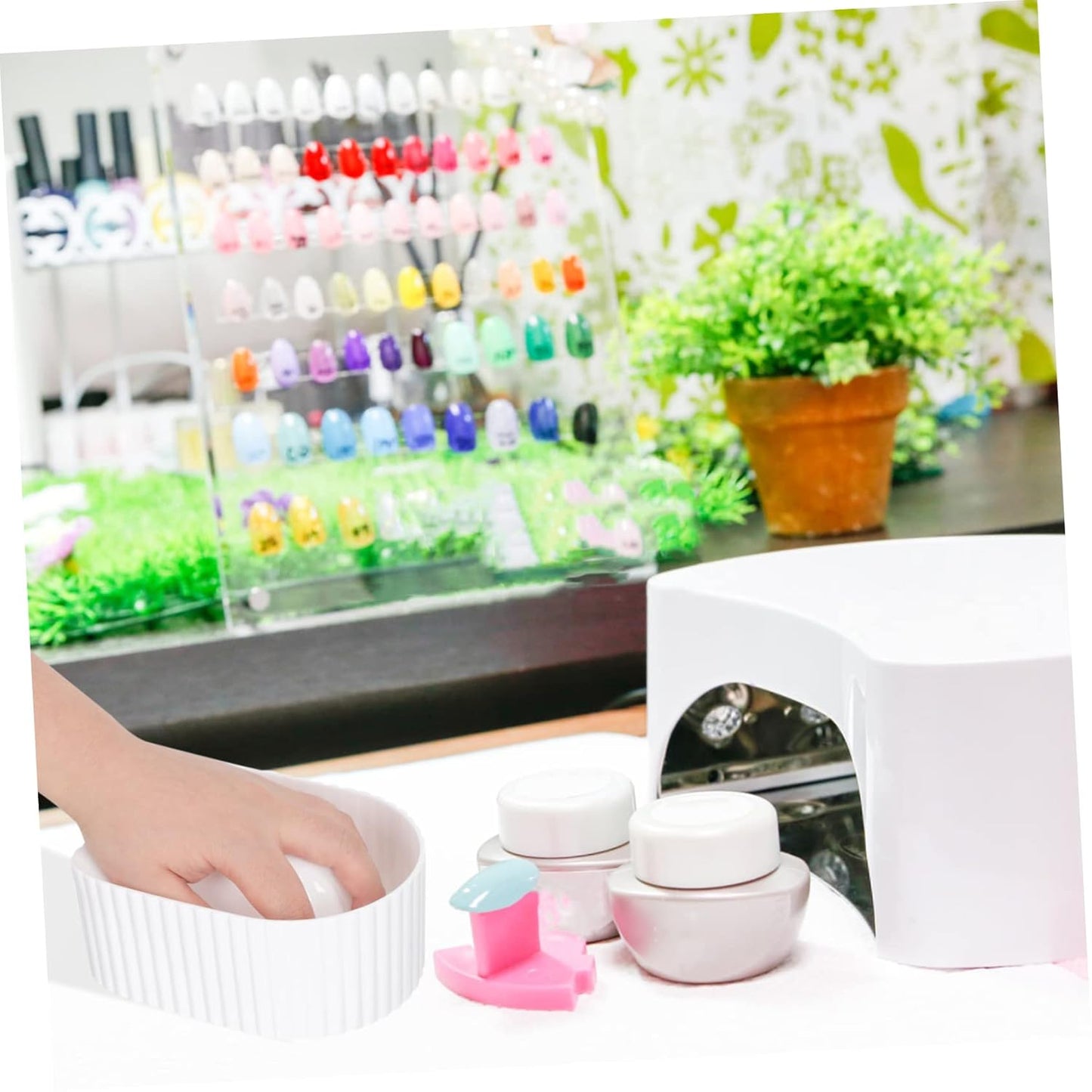 Nail Soaking Bowl Manicure Supplies Spa Nail Art Remover Hand Bowl for Home Salon
