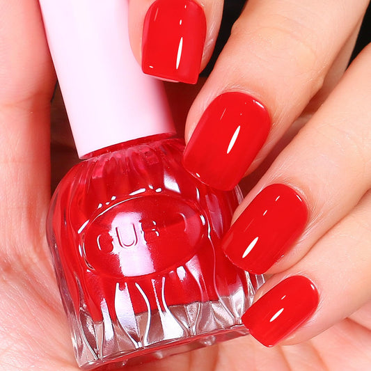 Major Dijit Quick Air Dry Nail Polish FireBrick Regular Nail Polish Non UV Gel Hema 0.34 fl oz.