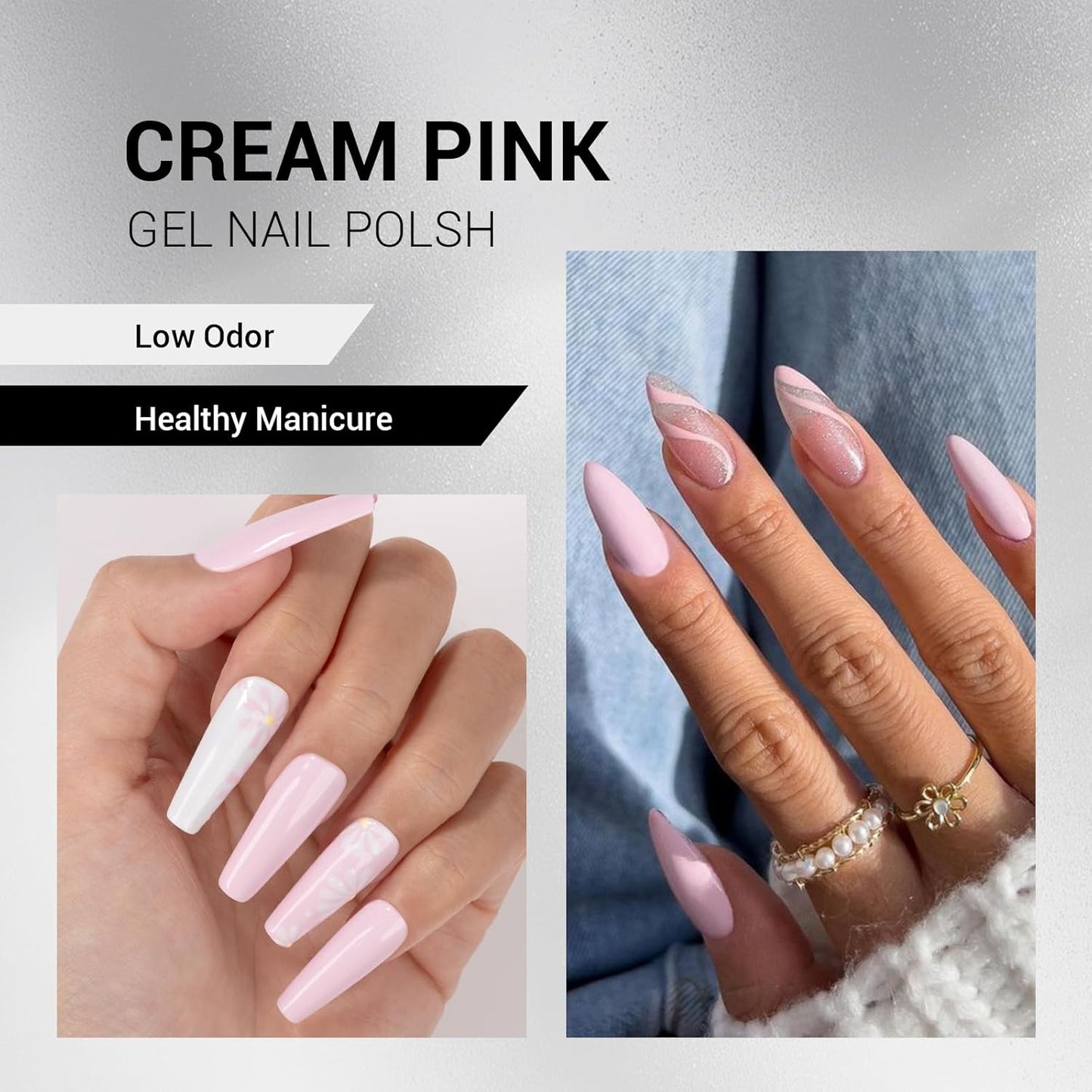 MelodySusie Thick Milky Pink Gel Nail Polish,0.5fl oz Soak Off UV LED Creamy Pink Gel Polish Gift for Women Nail Art Manicure Salon DIY Nail Design Decoration at Home-580