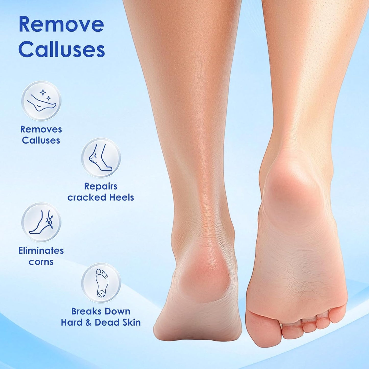 Professional Callus Remover for Feet – Extra Strength Foot Callus Remover Gel with 2 Glass Sandpaper Discs for Electric Foot Callus Remover,Foot Care kit - 50 ml/1.76 fl.oz